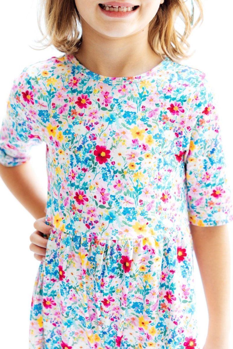 Mila & Rose ® Fluttering Flowers Girls Wide Leg Jumpsuit Mila Rose - Everetts Place Boutique - 