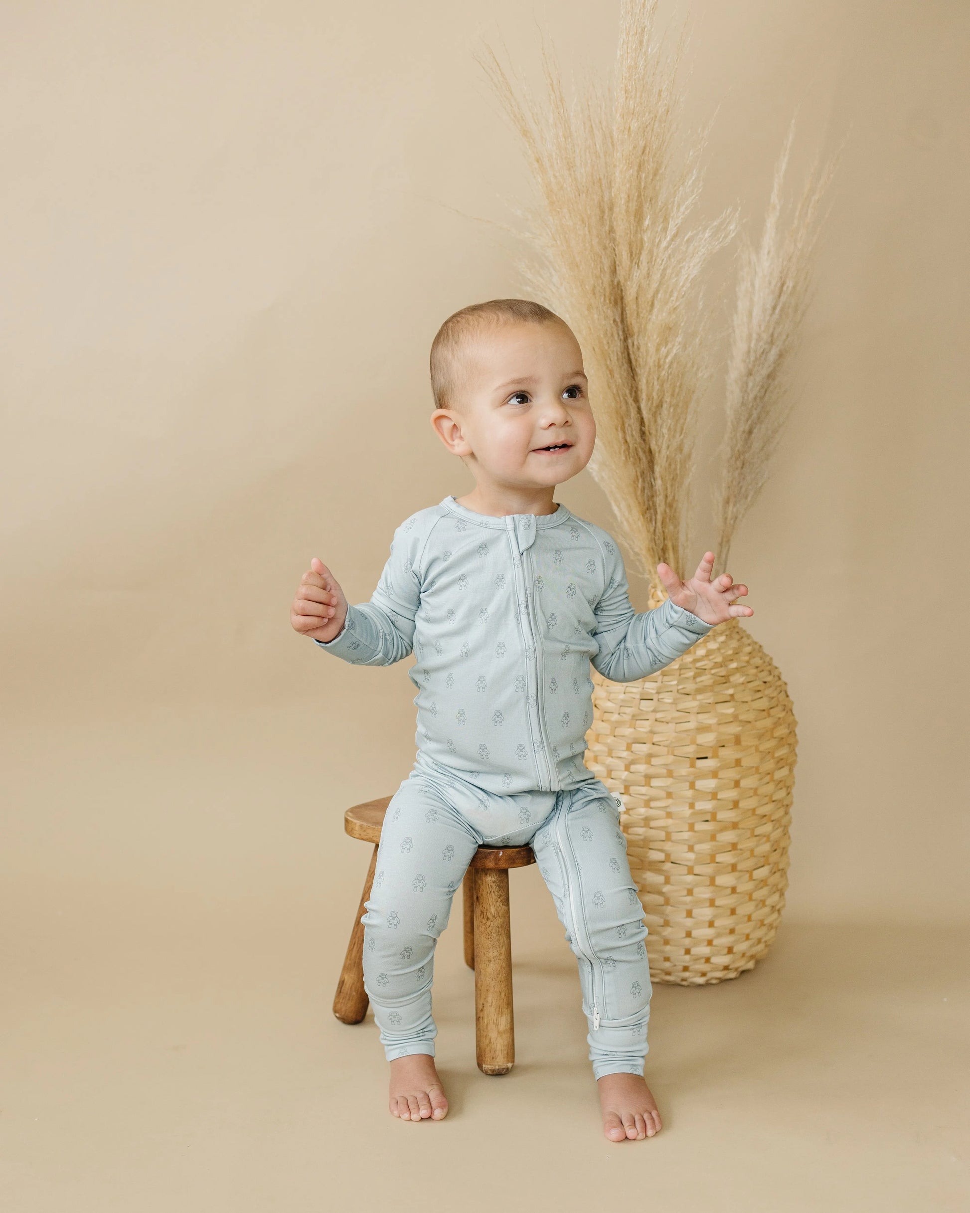 Little Joy Co. Fly Me To The Moon Bamboo Zippy Romper Soft For Babies - Apparel & Accessories > Clothing > Baby & Toddler Clothing > Baby & Toddler Sleepwear