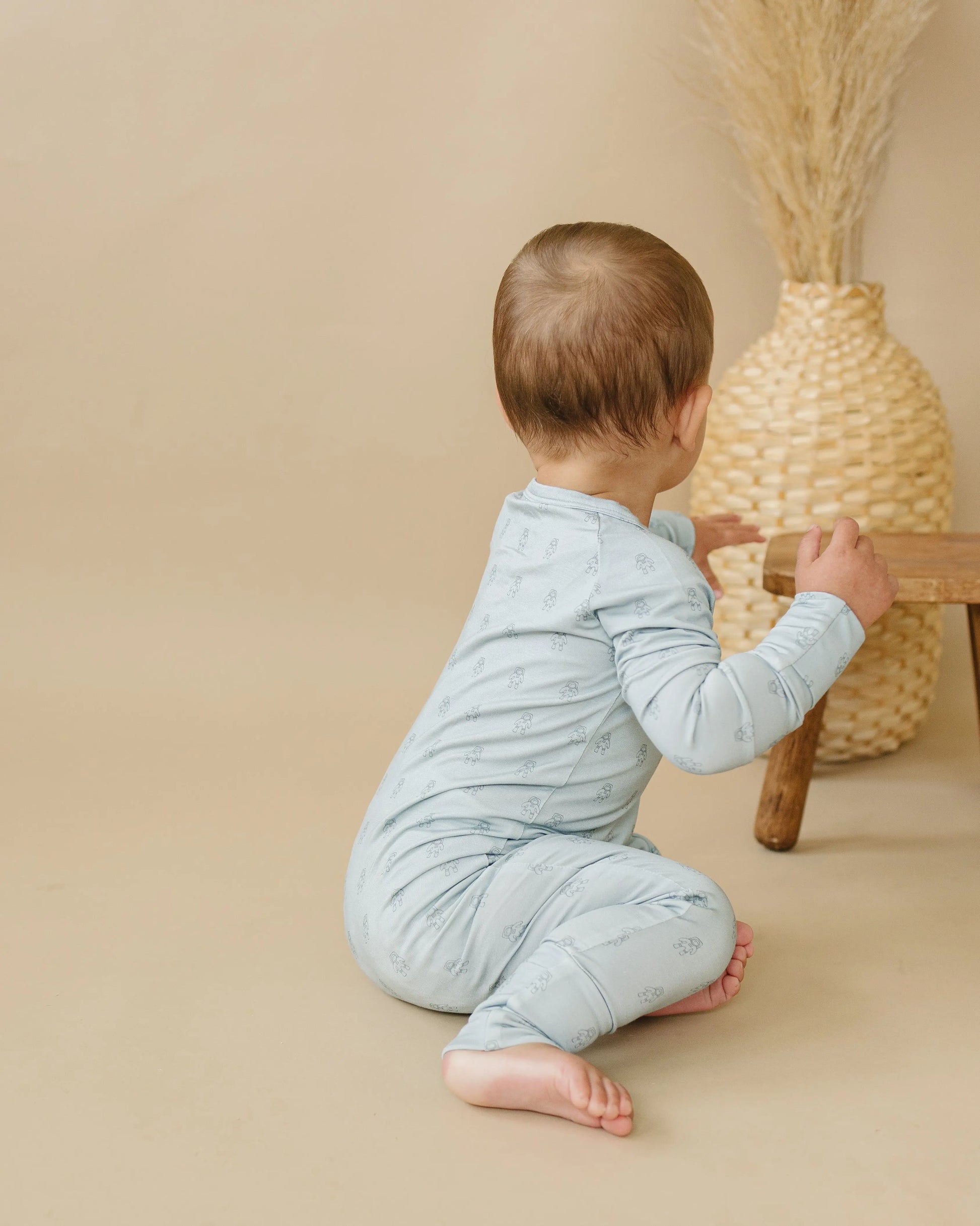 Little Joy Co. Fly Me To The Moon Bamboo Zippy Romper Soft For Babies - Apparel & Accessories > Clothing > Baby & Toddler Clothing > Baby & Toddler Sleepwear