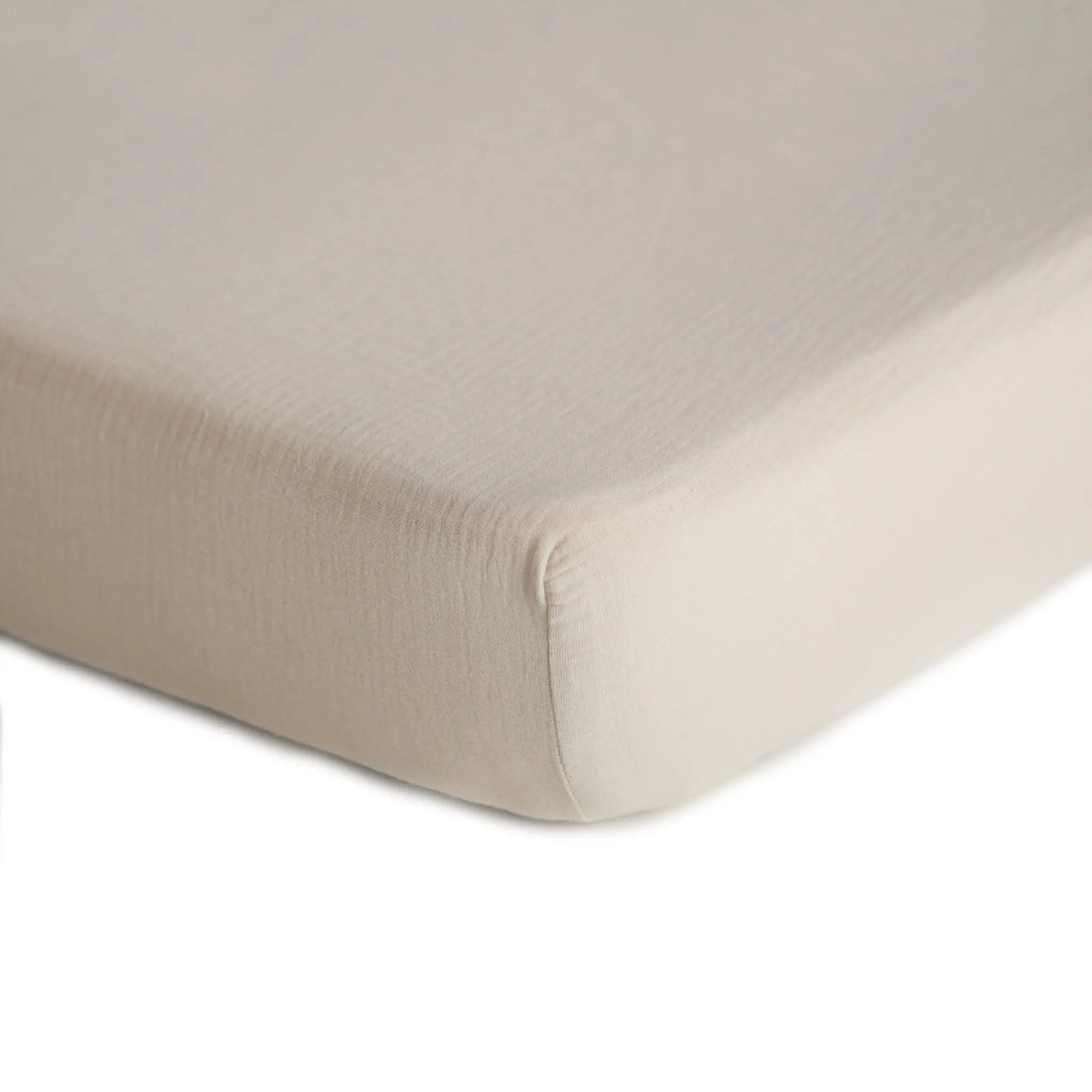 Mini Muslin Crib Sheet 100 Percent Cotton Extra Soft Breathable Fabric Full Elastic Edges Pre-Washed For Softness Mushie