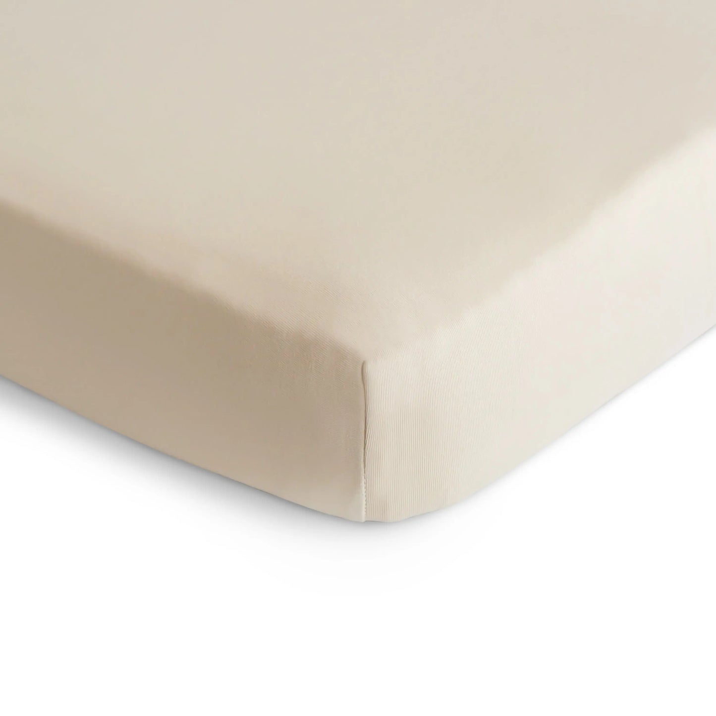 Stretchy Organic Cotton Crib Sheet Soft Breathable Pre-Washed with Elastic Edges Mushie