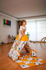 Kidodido Foldable Climbing Triangle With Tent Cover Ramp Mat Kids - Baby & Toddler > Baby Toys & Activity Equipment > Play Mats & Gyms > Play Mats Climbing Triangles