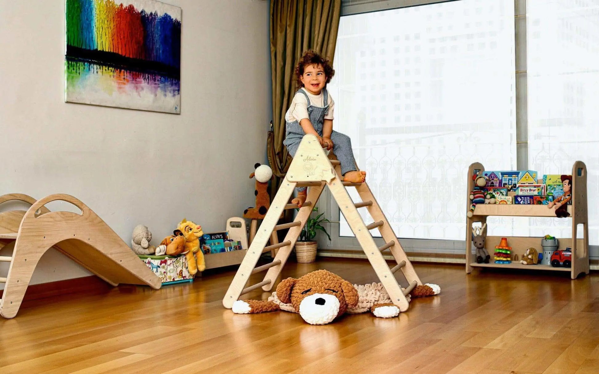 Kidodido Foldable Climbing Triangle With Tent Cover Ramp Mat Kids - Baby & Toddler > Baby Toys & Activity Equipment > Play Mats & Gyms > Play Mats Climbing Triangles