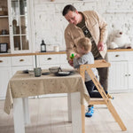 Goodevas Foldable Step Stool For Toddlers Kid Chair That Grows Beige - Furniture Kitchen Helper Tower