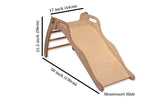 Kidodido Foldable Wooden Montessori Slide for Toddlers Birch Ply - Toys & Games > Outdoor Play Equipment > Slides Wooden Slides