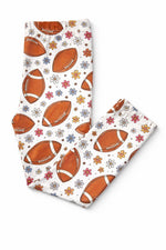 Mila & Rose Football Friday baby leggings with football print.