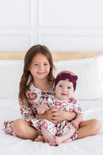 Footballs And Flowers Twirl Bodysuit Three Quarter Sleeve Mila & Rose ® Everetts Place: Online Boutique