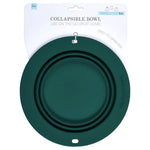 Three Little Tots Forest Green Collapsible Bowl for Travel or Home - 