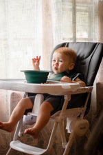 Three Little Tots Forest Green Collapsible Bowl for Travel or Home - 