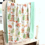 Minky Baby Blanket Forest Friends by Honey Lemonade at Everetts Place