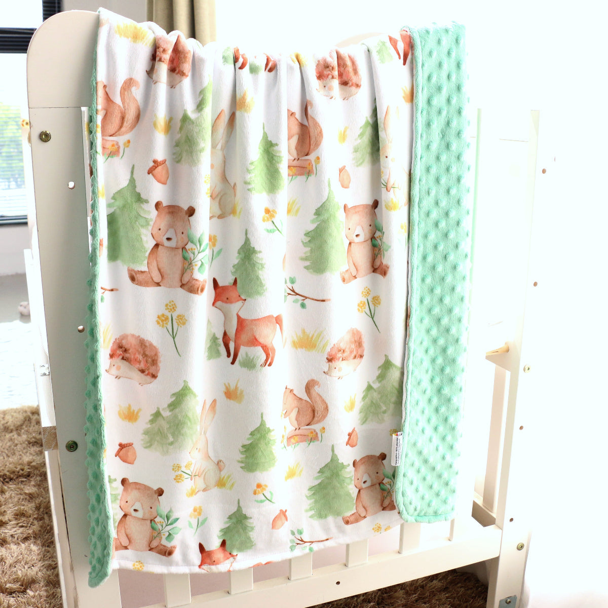 Minky Baby Blanket Forest Friends by Honey Lemonade at Everetts Place