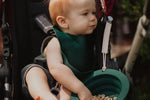 Three Little Tots Forrest Green Silicone Bib with Crumb Catcher - 