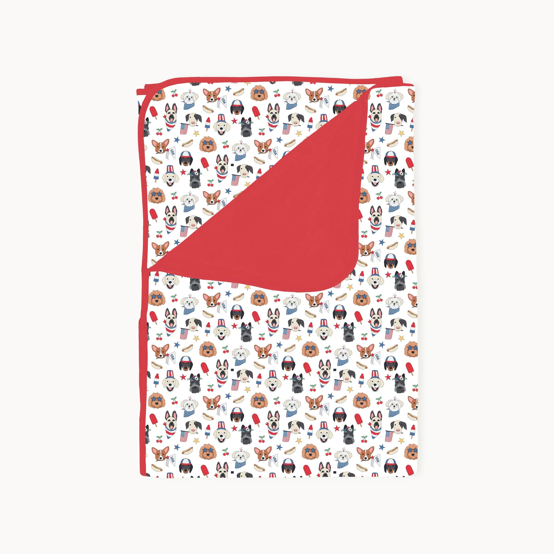 Dreamlet Freedom Dogs Dream Blanket Bamboo Soft 62x47 Cozy Family - Apparel & Accessories > Clothing > Baby & Toddler Clothing > Baby & Toddler Sleepwear Dream Blankets