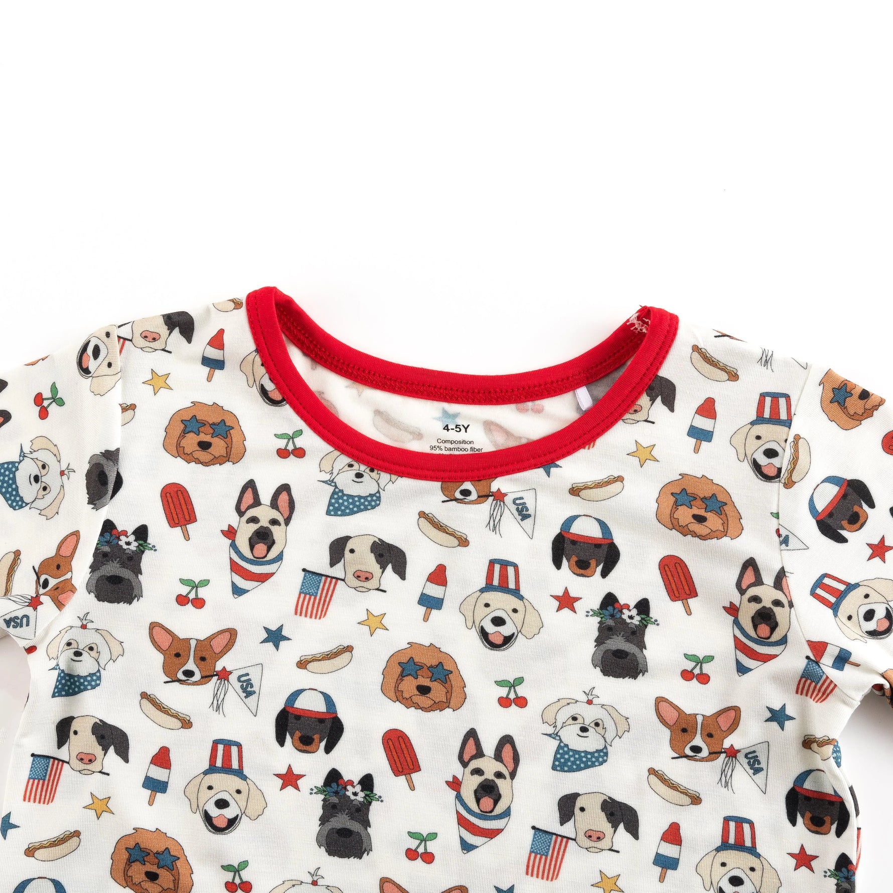 Dreamlet Freedom Dogs Short Pajama Set Patriotic Puppy Sleepwear - Apparel & Accessories > Clothing > Baby & Toddler Clothing > Baby & Toddler Sleepwear Two Piece PJs