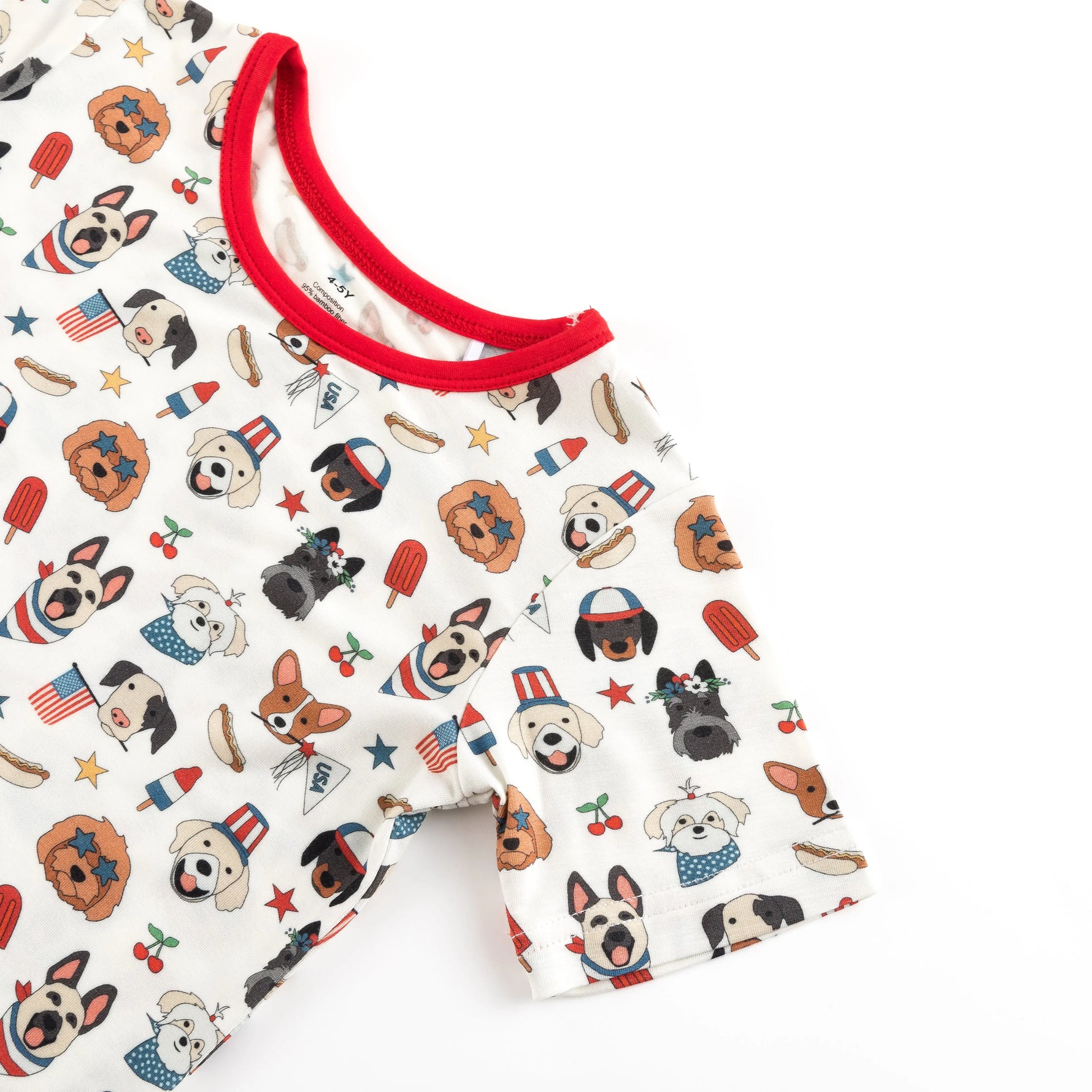 Dreamlet Freedom Dogs Short Pajama Set Patriotic Puppy Sleepwear - Apparel & Accessories > Clothing > Baby & Toddler Clothing > Baby & Toddler Sleepwear Two Piece PJs