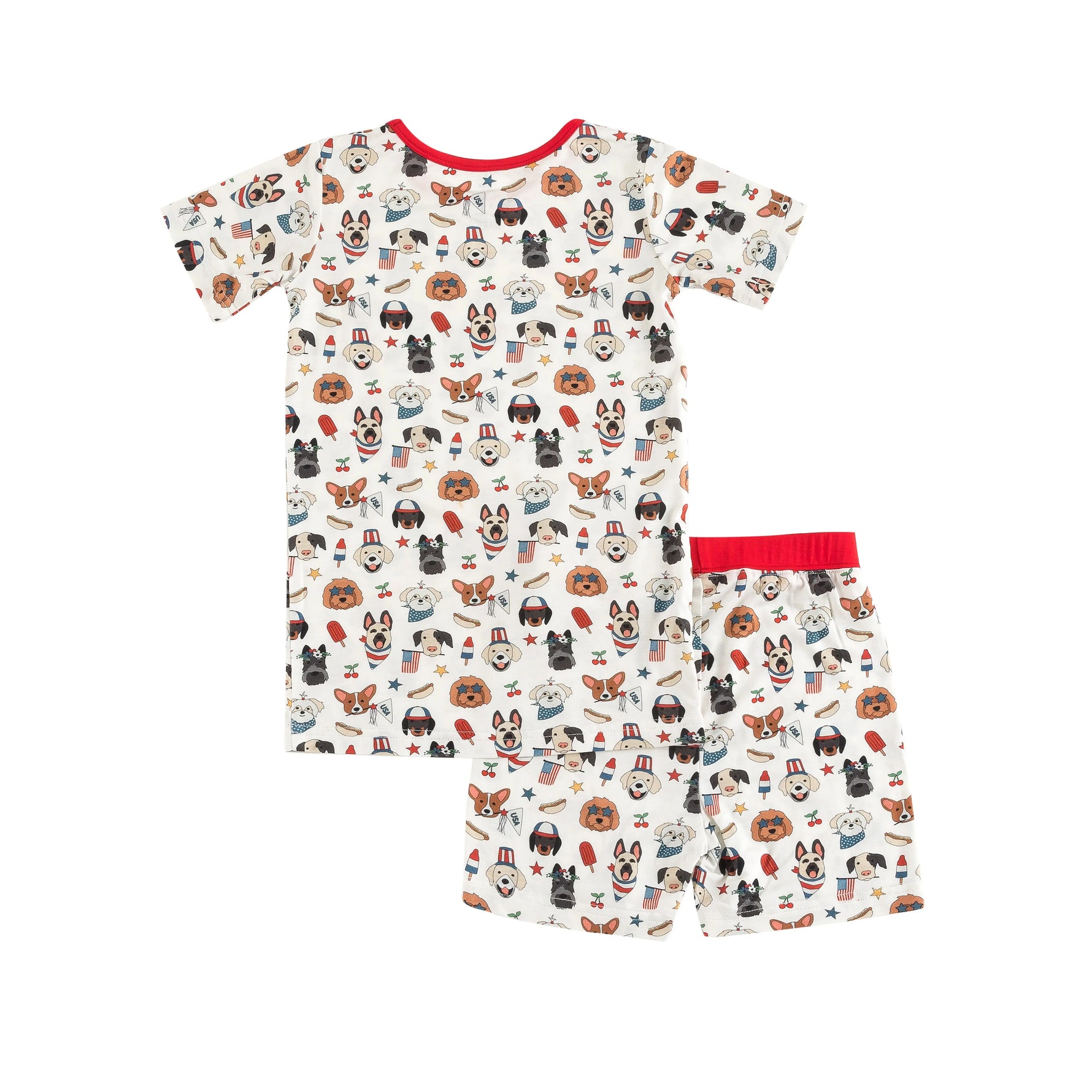Dreamlet Freedom Dogs Short Pajama Set Patriotic Puppy Sleepwear - Apparel & Accessories > Clothing > Baby & Toddler Clothing > Baby & Toddler Sleepwear Two Piece PJs