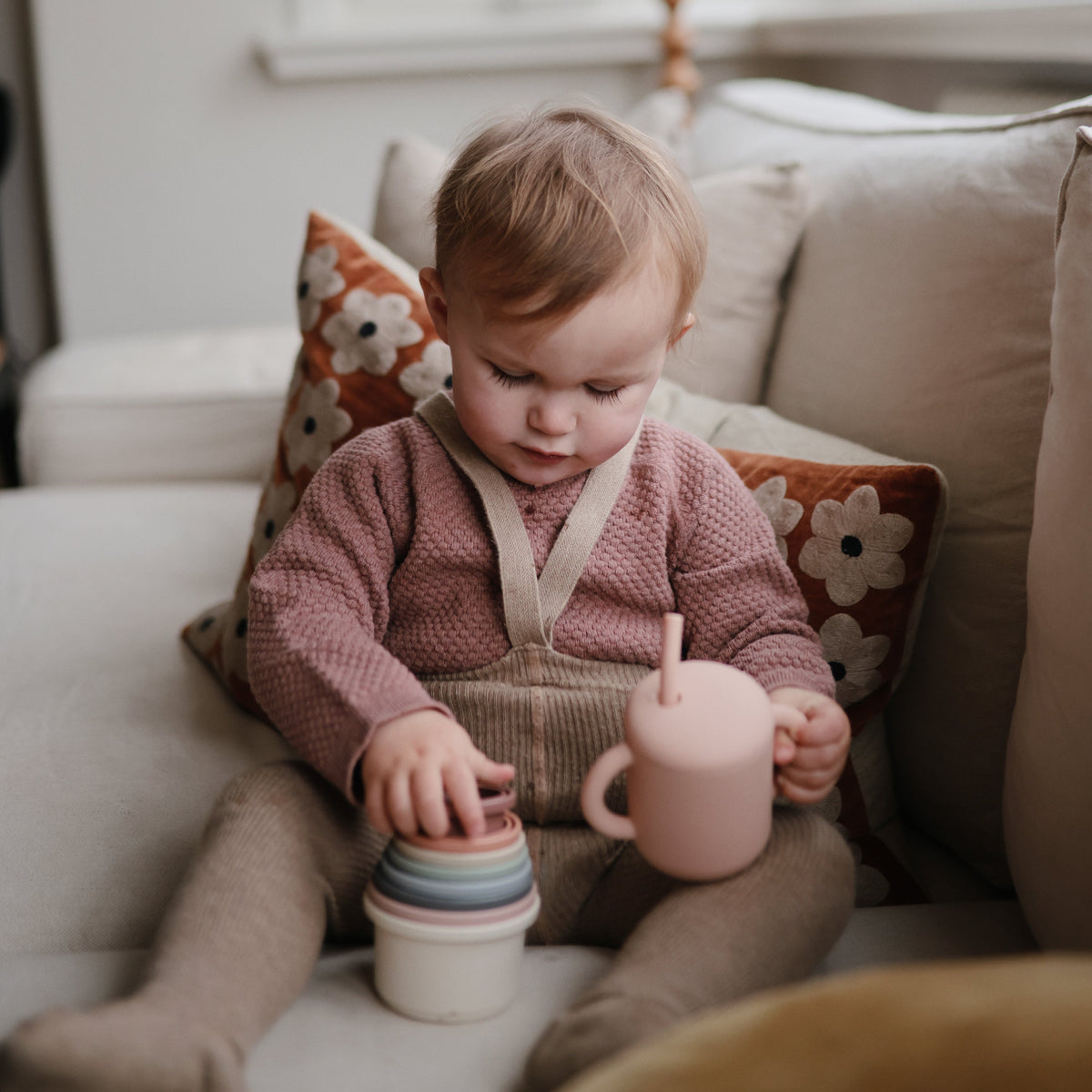 Silicone Training Cup + Straw by Mushie