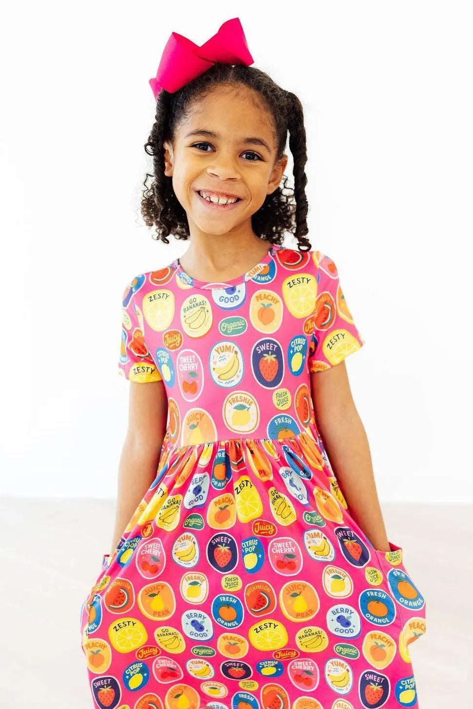 Mila & Rose ® Fresh & Fruity S/S Pocket Twirl Dress - 