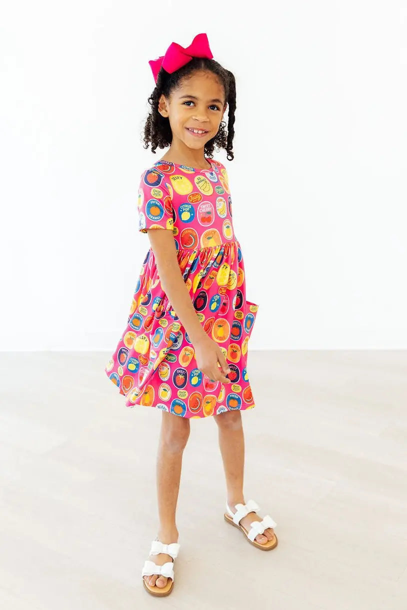 Mila & Rose ® Fresh & Fruity S/S Pocket Twirl Dress - 