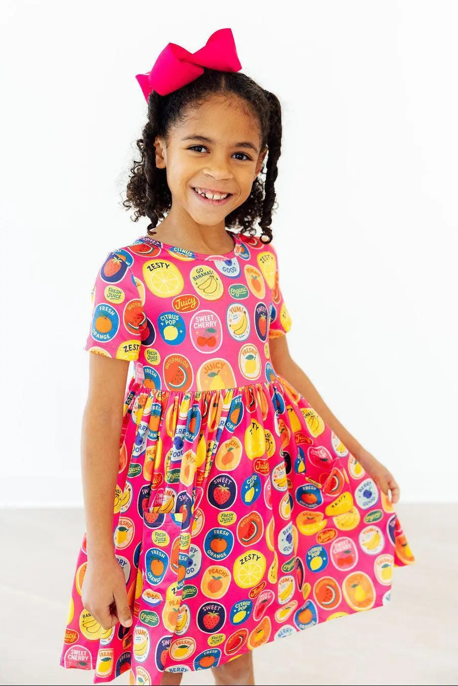 Mila & Rose ® Fresh & Fruity S/S Pocket Twirl Dress - 