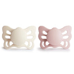 Mushie Frigg Butterfly Anatomical Silicone Pacifier 2 Pack 0 to 6 Months - Baby & Toddler > Baby Health > Pacifiers & Teethers SILICONE FRIGG PACIFIERS