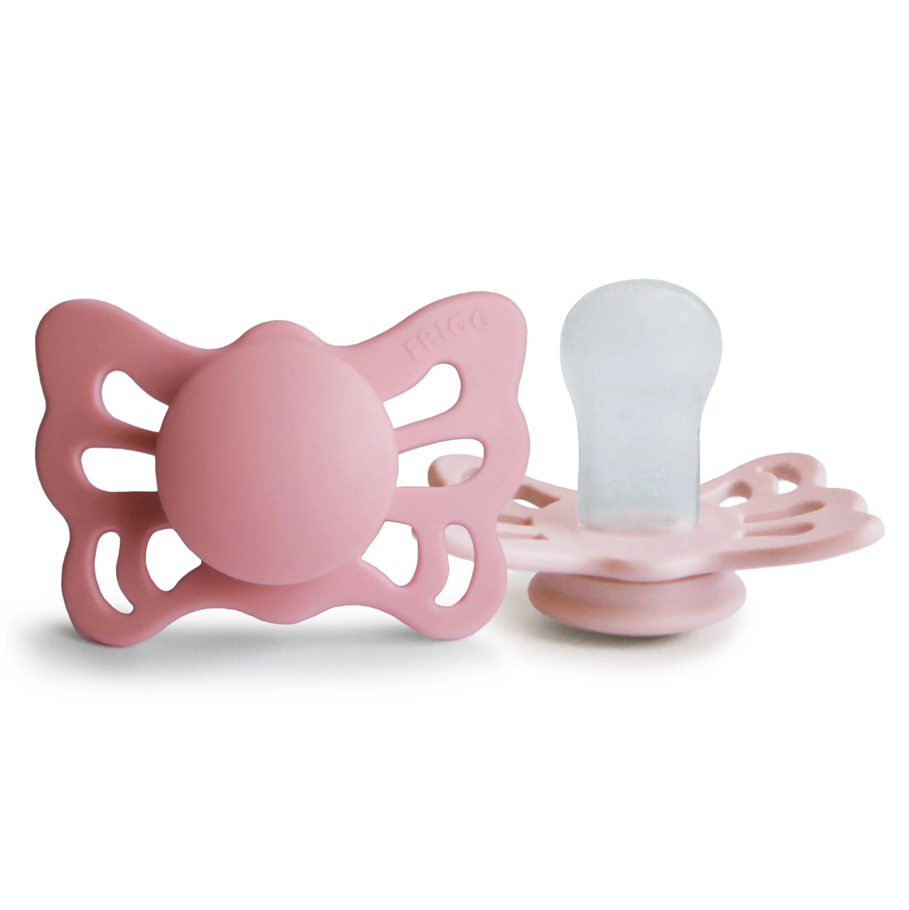 Mushie Frigg Butterfly Anatomical Silicone Pacifier 2 Pack 0 to 6 Months - Baby & Toddler > Baby Health > Pacifiers & Teethers SILICONE FRIGG PACIFIERS