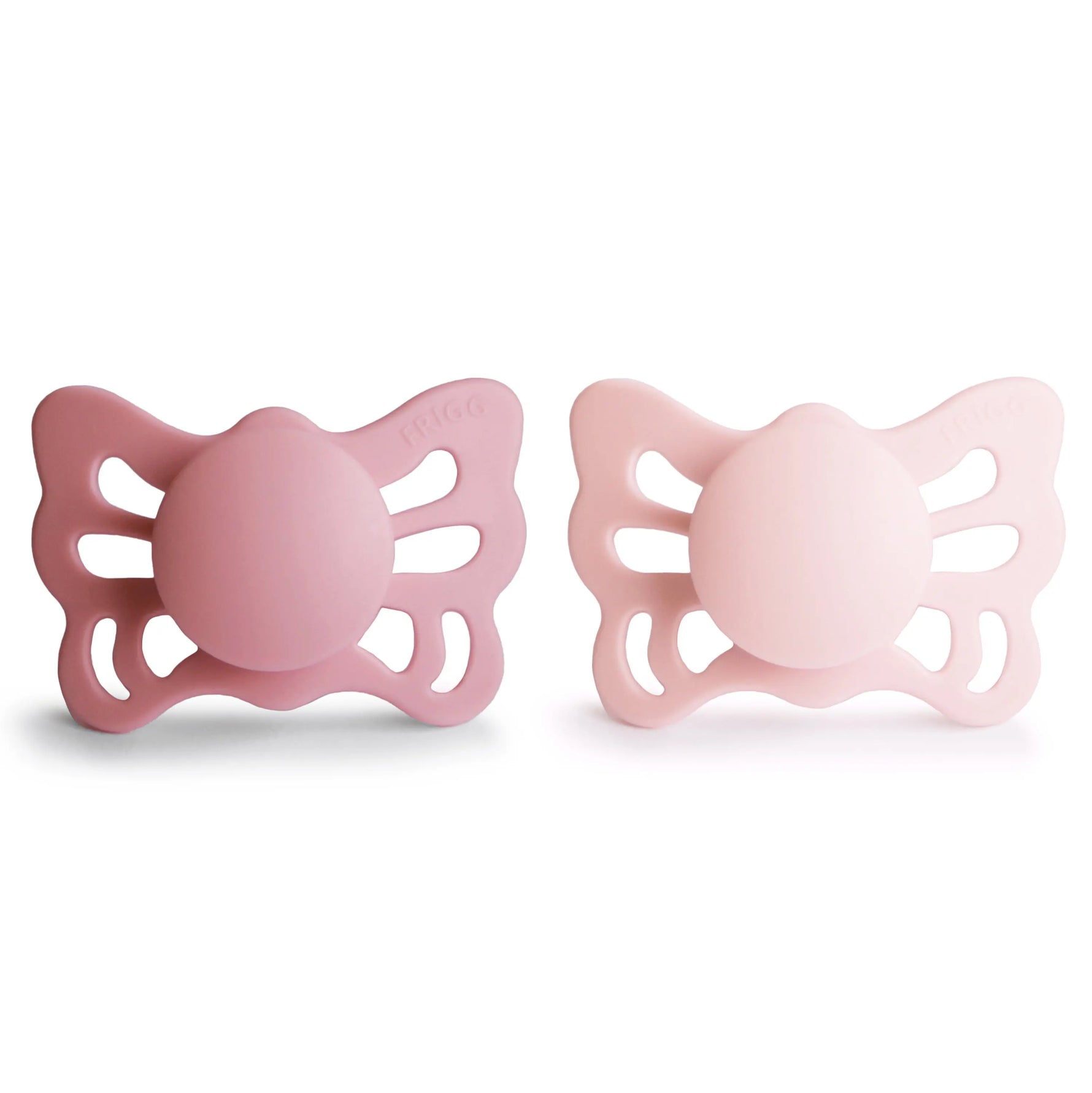 Mushie Frigg Butterfly Anatomical Silicone Pacifier 2 Pack 0 to 6 Months - Baby & Toddler > Baby Health > Pacifiers & Teethers SILICONE FRIGG PACIFIERS
