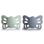 Mushie Frigg Butterfly Anatomical Silicone Pacifier 2 Pack 0 to 6 Months - Baby & Toddler > Baby Health > Pacifiers & Teethers SILICONE FRIGG PACIFIERS