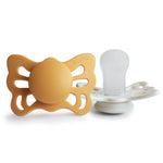 Mushie Frigg Butterfly Anatomical Silicone Pacifier 2 Pack 0 to 6 Months - Baby & Toddler > Baby Health > Pacifiers & Teethers SILICONE FRIGG PACIFIERS