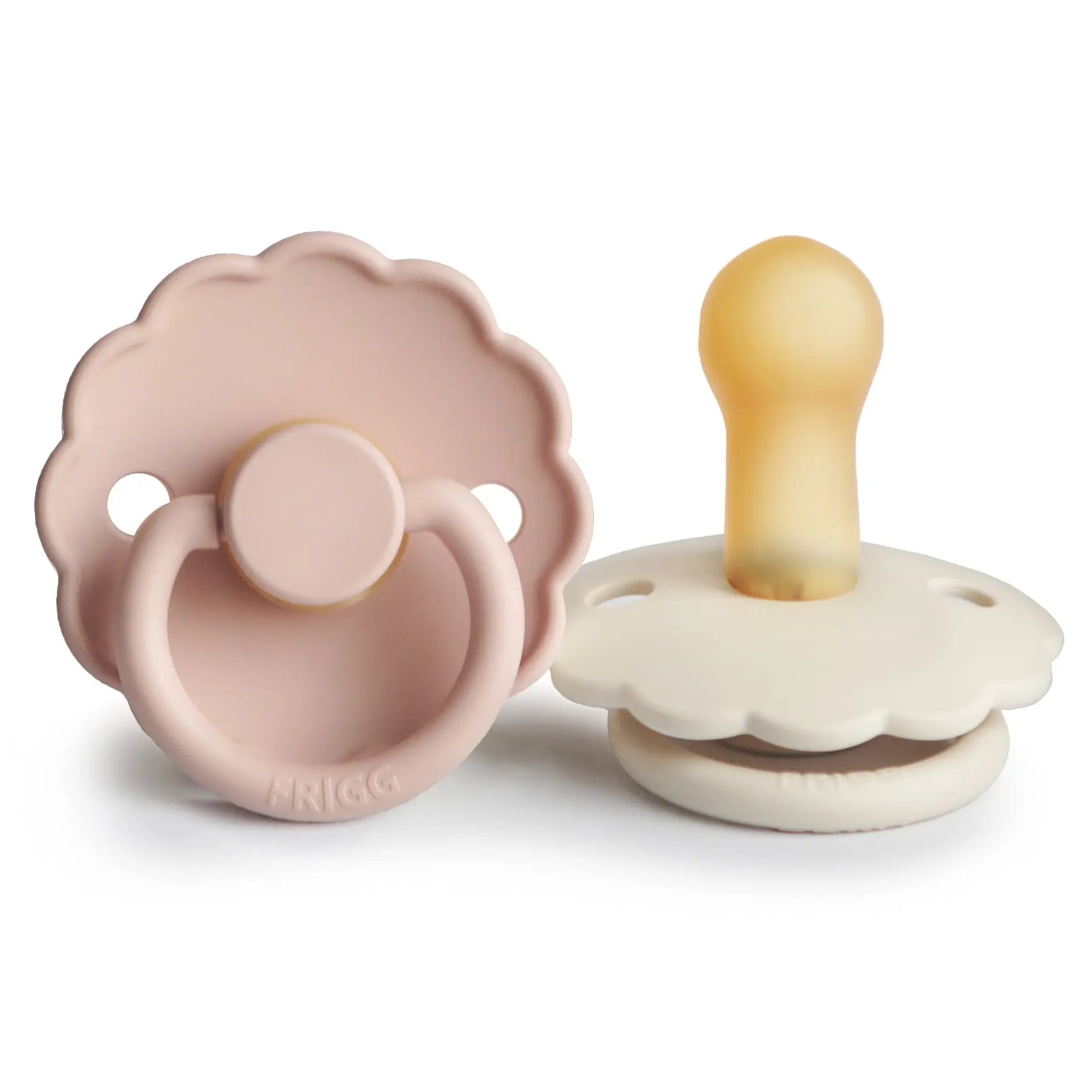 Mushie Frigg Daisy Natural Rubber Pacifier Two Pack - Baby & Toddler > Baby Health > Pacifiers & Teethers RUBBER FRIGG PACIFIERS