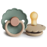 Mushie Frigg Daisy Natural Rubber Pacifier Two Pack - Baby & Toddler > Baby Health > Pacifiers & Teethers RUBBER FRIGG PACIFIERS