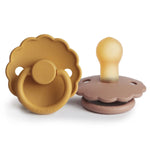 Mushie Frigg Daisy Natural Rubber Pacifier Two Pack - Baby & Toddler > Baby Health > Pacifiers & Teethers RUBBER FRIGG PACIFIERS