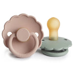 Mushie Frigg Daisy Natural Rubber Pacifier Two Pack - Baby & Toddler > Baby Health > Pacifiers & Teethers RUBBER FRIGG PACIFIERS