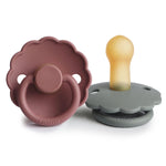 Mushie Frigg Daisy Natural Rubber Pacifier Two Pack - Baby & Toddler > Baby Health > Pacifiers & Teethers RUBBER FRIGG PACIFIERS
