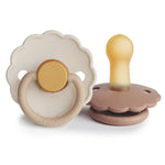 Mushie Frigg Daisy Natural Rubber Pacifier Two Pack - Baby & Toddler > Baby Health > Pacifiers & Teethers RUBBER FRIGG PACIFIERS