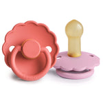 Mushie Frigg Daisy Natural Rubber Pacifier Two Pack - Baby & Toddler > Baby Health > Pacifiers & Teethers RUBBER FRIGG PACIFIERS