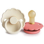 Mushie Frigg Daisy Natural Rubber Pacifier Two Pack - Baby & Toddler > Baby Health > Pacifiers & Teethers RUBBER FRIGG PACIFIERS