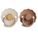 Mushie Frigg Daisy Natural Rubber Pacifier Two Pack - Baby & Toddler > Baby Health > Pacifiers & Teethers RUBBER FRIGG PACIFIERS