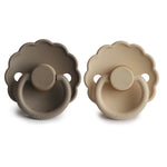 Mushie Frigg Daisy Natural Rubber Pacifier Two Pack - Baby & Toddler > Baby Health > Pacifiers & Teethers RUBBER FRIGG PACIFIERS