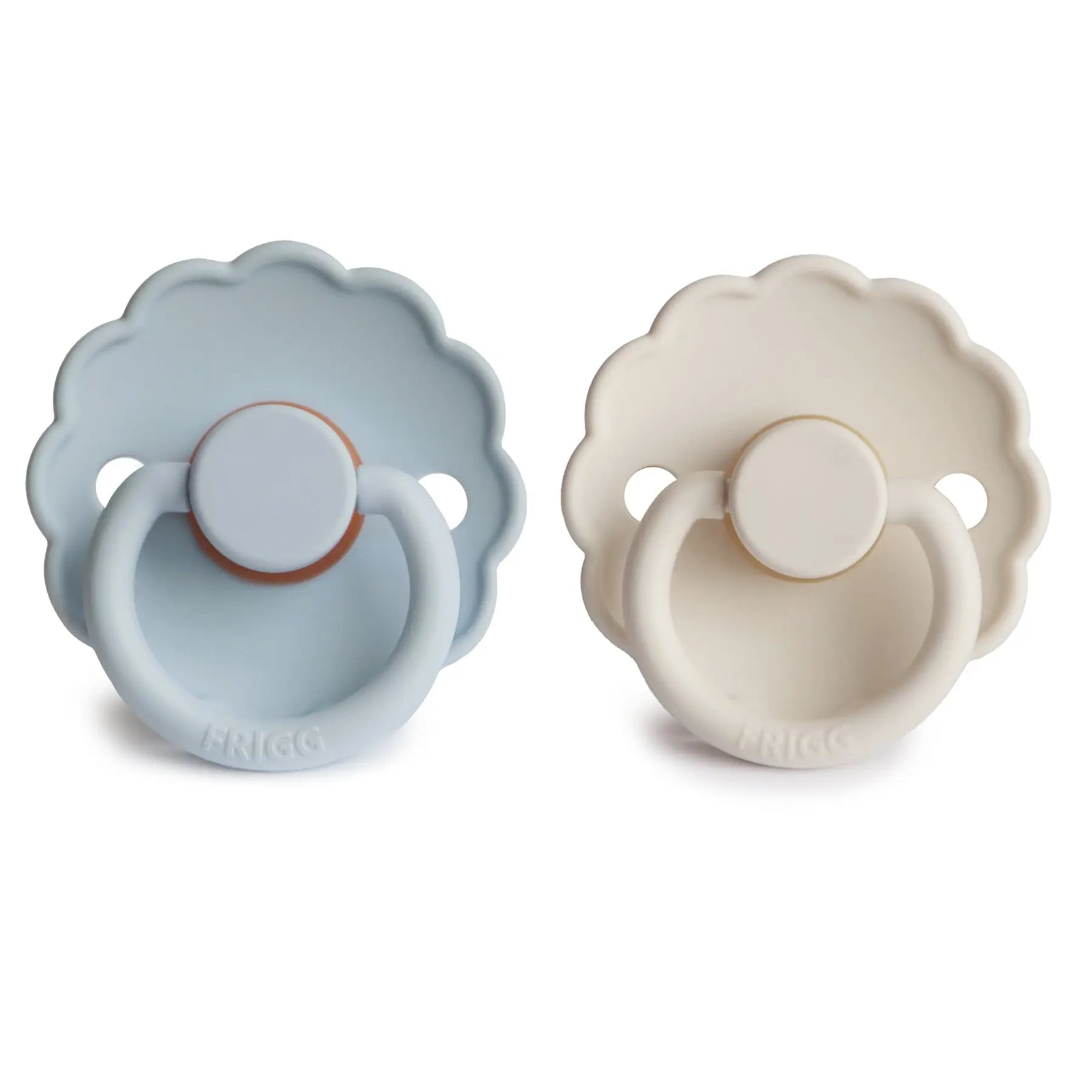 Mushie Frigg Daisy Natural Rubber Pacifier Two Pack - Baby & Toddler > Baby Health > Pacifiers & Teethers RUBBER FRIGG PACIFIERS