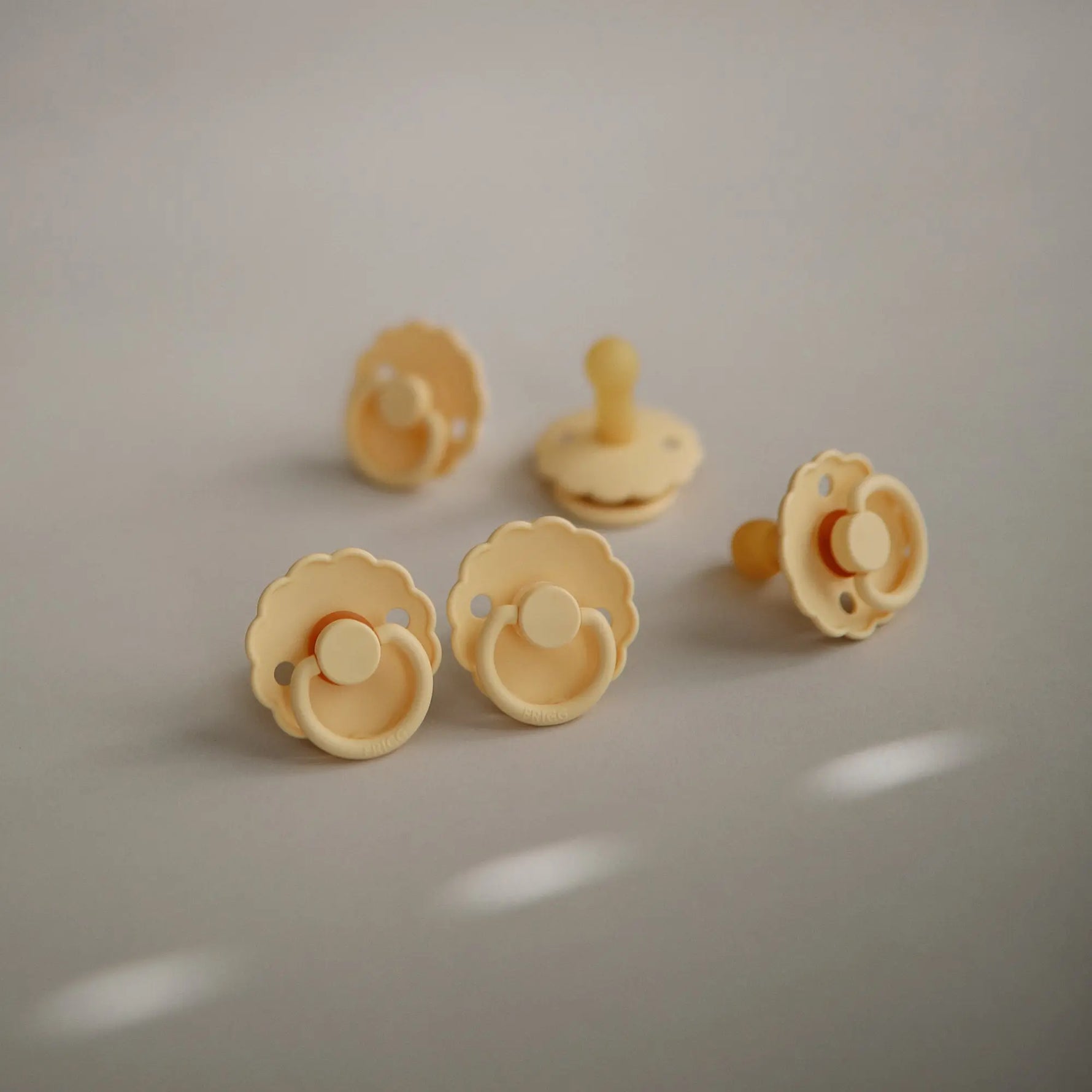 Mushie Frigg Daisy Natural Rubber Pacifier Two Pack - Baby & Toddler > Baby Health > Pacifiers & Teethers RUBBER FRIGG PACIFIERS
