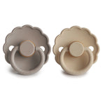 Mushie Frigg Daisy Natural Rubber Pacifier Two Pack - Baby & Toddler > Baby Health > Pacifiers & Teethers RUBBER FRIGG PACIFIERS