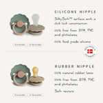 Mushie Frigg Daisy Silicone Pacifier 2 Pack with SilkySoft Nipple - Baby & Toddler > Baby Health > Pacifiers & Teethers SILICONE FRIGG PACIFIERS