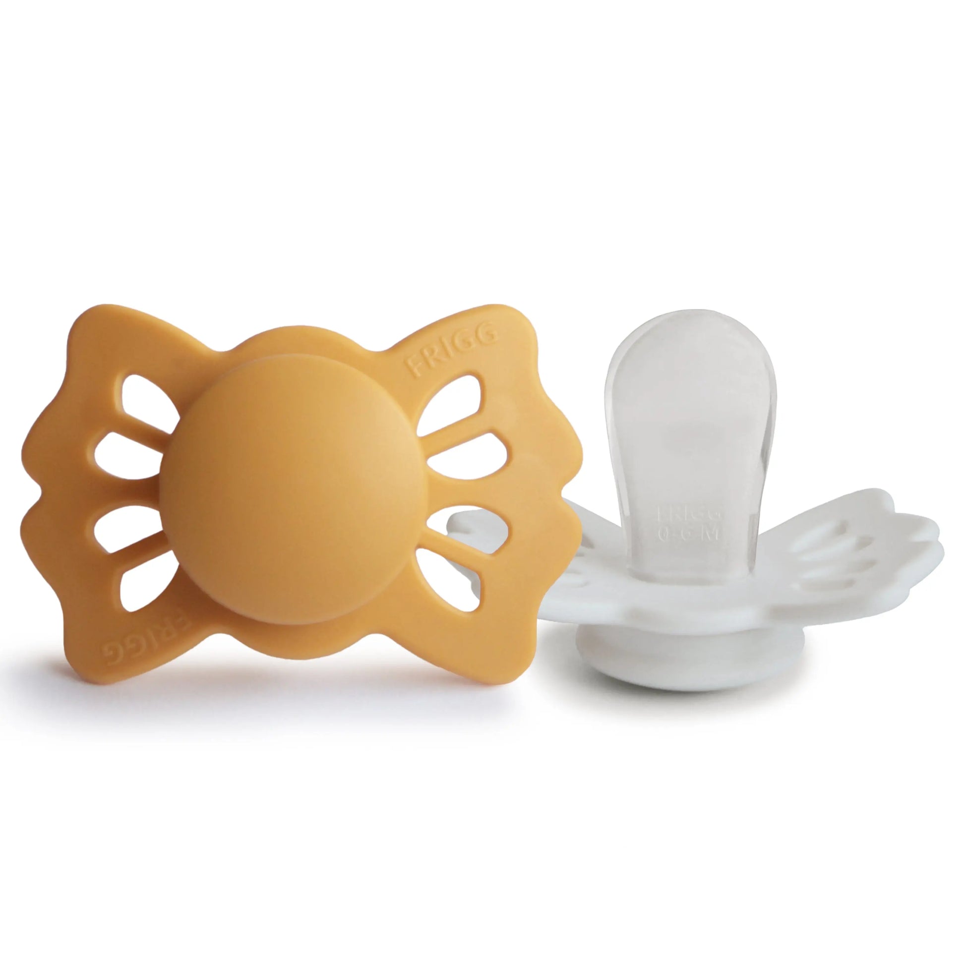 Frigg Lucky Symmetrical Silicone Pacifier 2 Pack 0 to 6 Months Mushie Everetts Place: Online Boutique 16.99