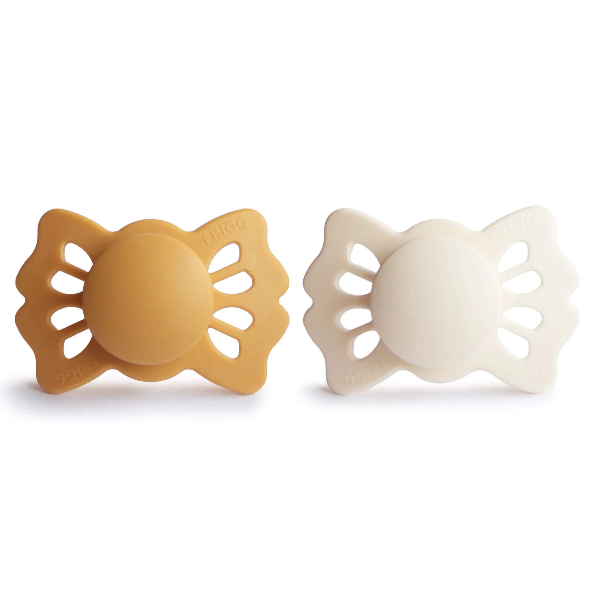 Frigg Lucky Symmetrical Silicone Pacifier 2 Pack 0 to 6 Months Mushie Everetts Place: Online Boutique