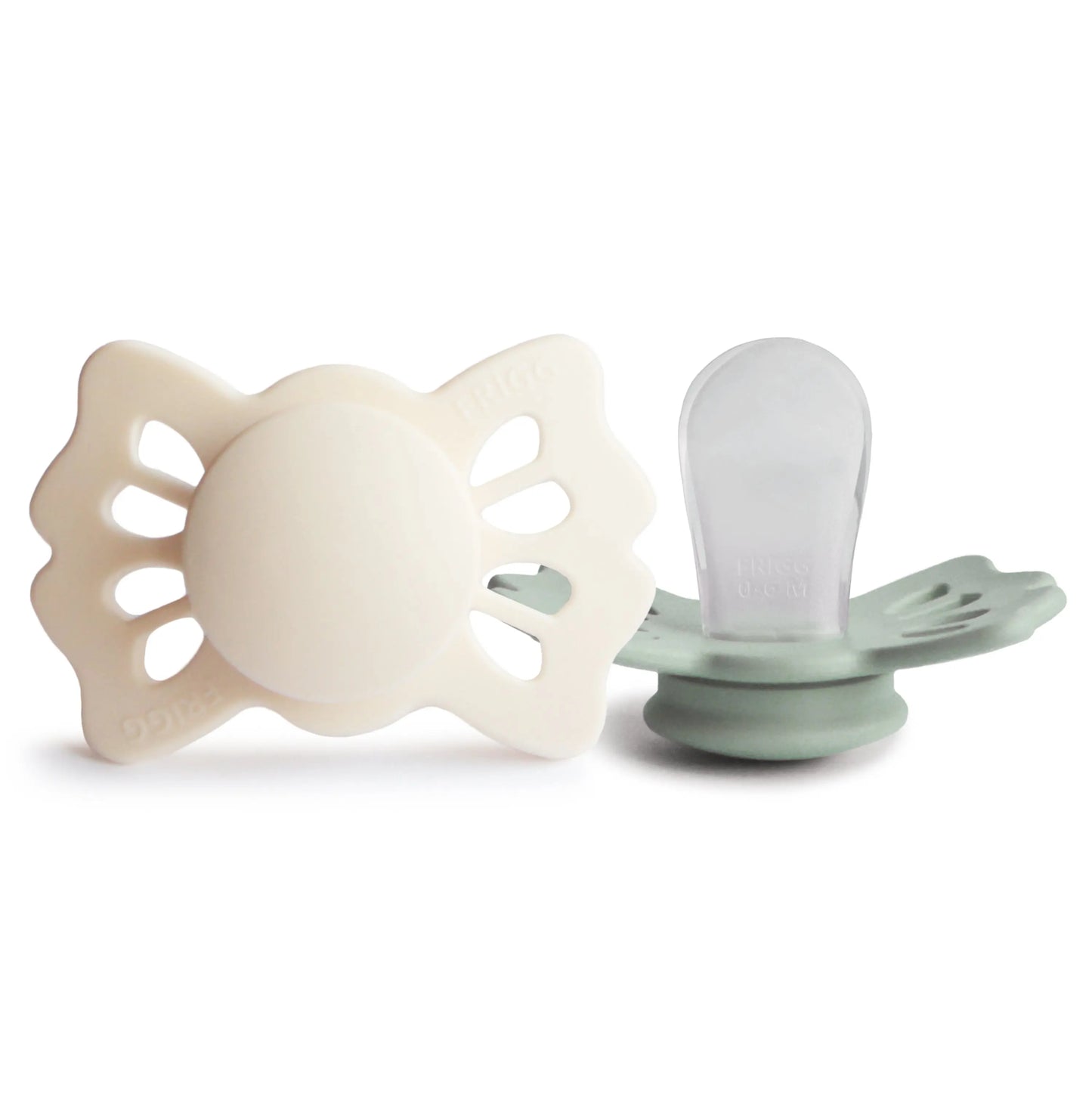 Frigg Lucky Symmetrical Silicone Pacifier 2 Pack 0 to 6 Months Mushie Everetts Place: Online Boutique 16.99