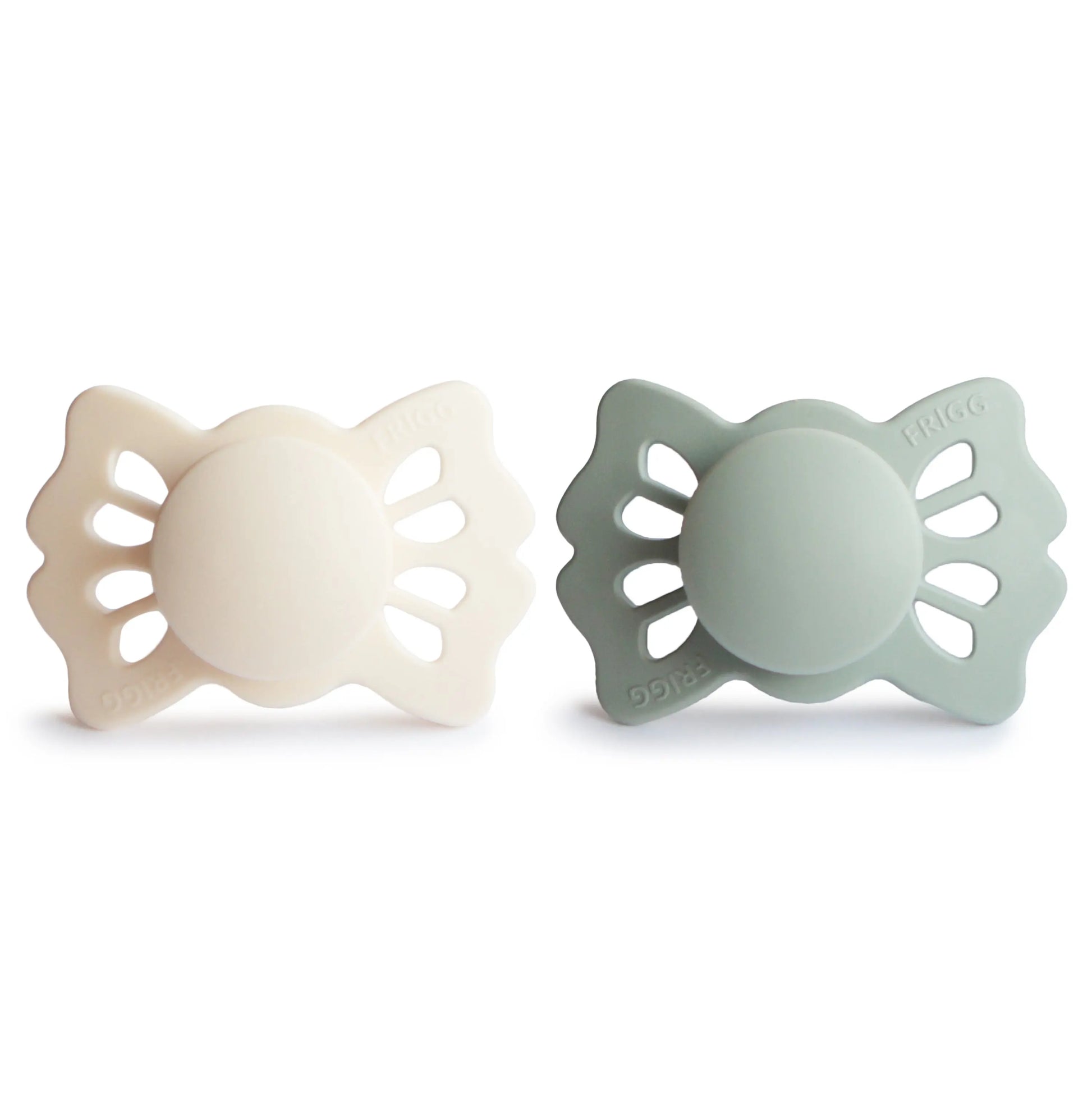 Frigg Lucky Symmetrical Silicone Pacifier 2 Pack 0 to 6 Months Mushie Everetts Place: Online Boutique