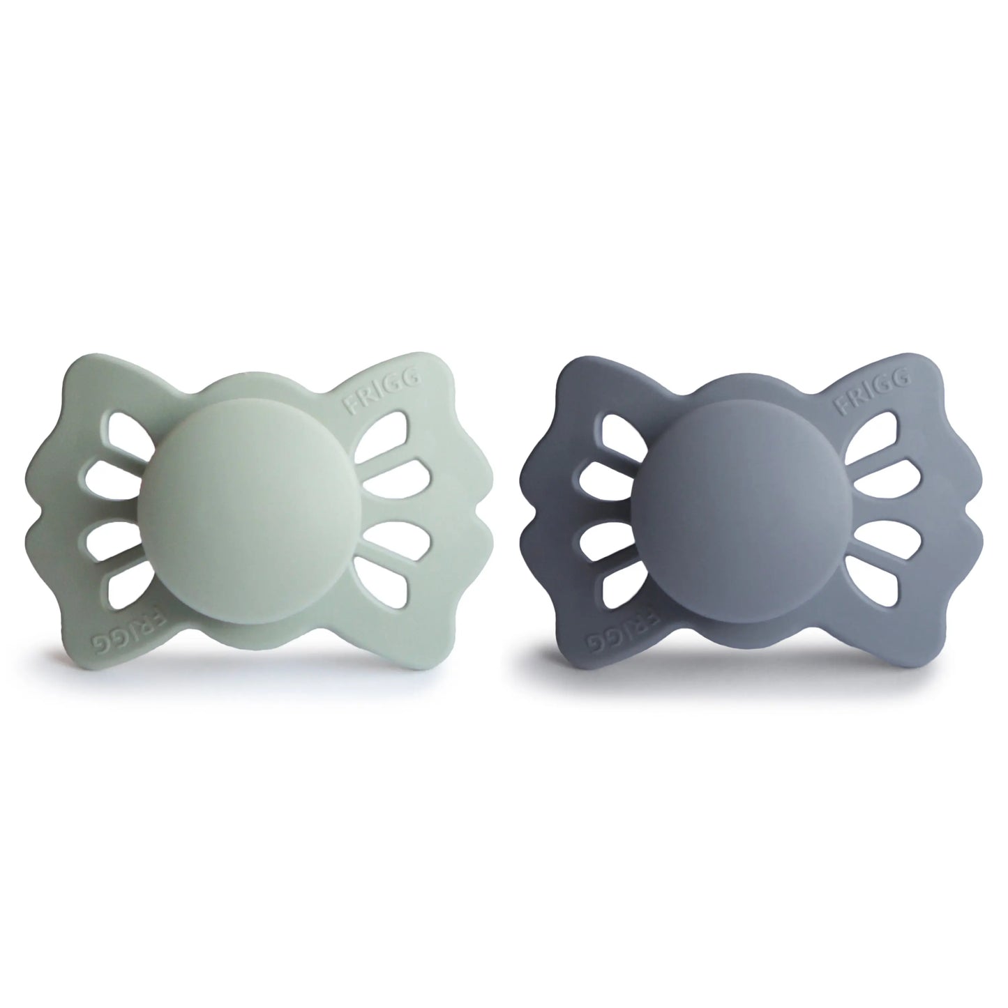 Frigg Lucky Symmetrical Silicone Pacifier 2 Pack 0 to 6 Months Mushie Everetts Place: Online Boutique
