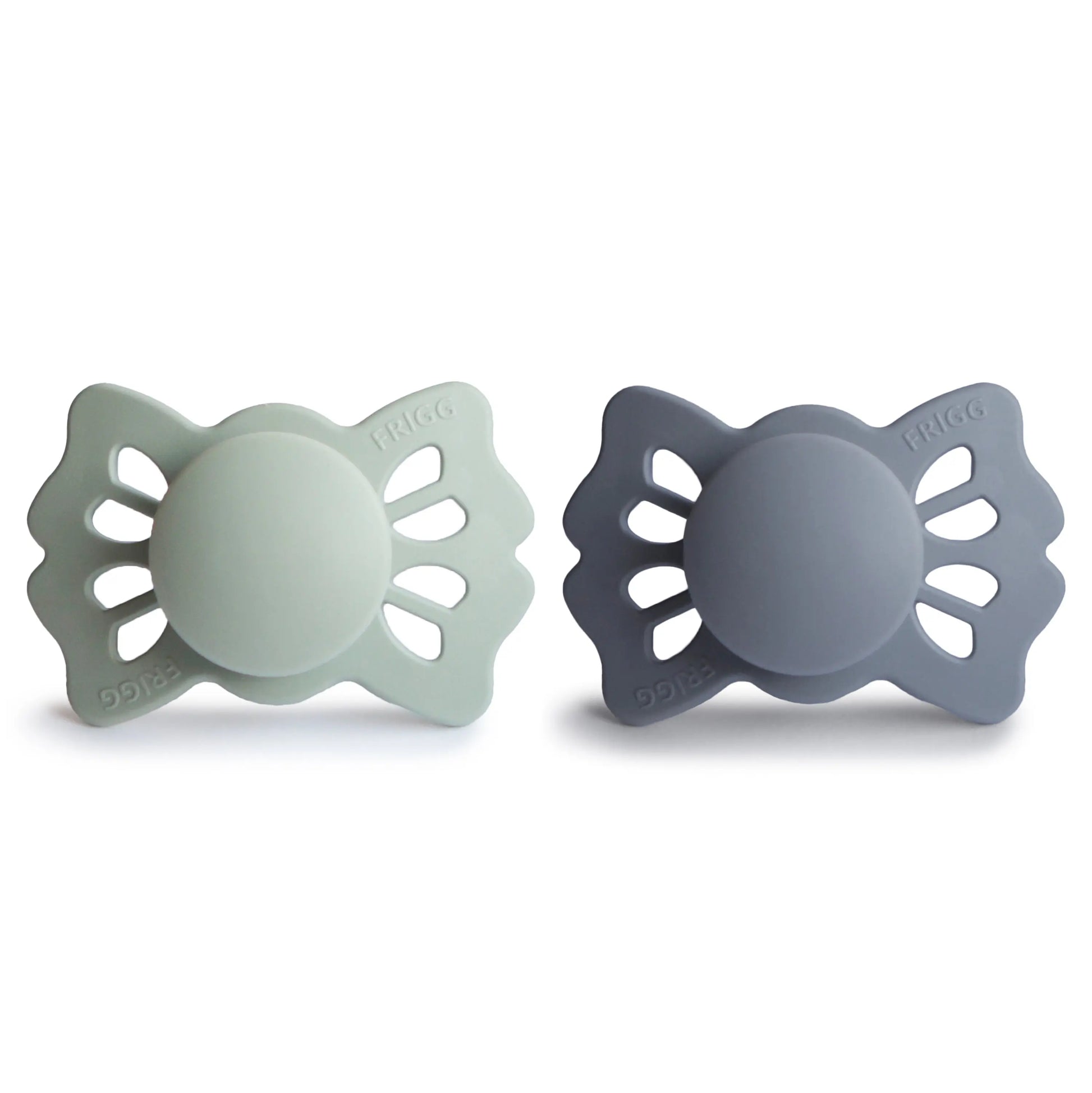 Frigg Lucky Symmetrical Silicone Pacifier 2 Pack 0 to 6 Months Mushie Everetts Place: Online Boutique