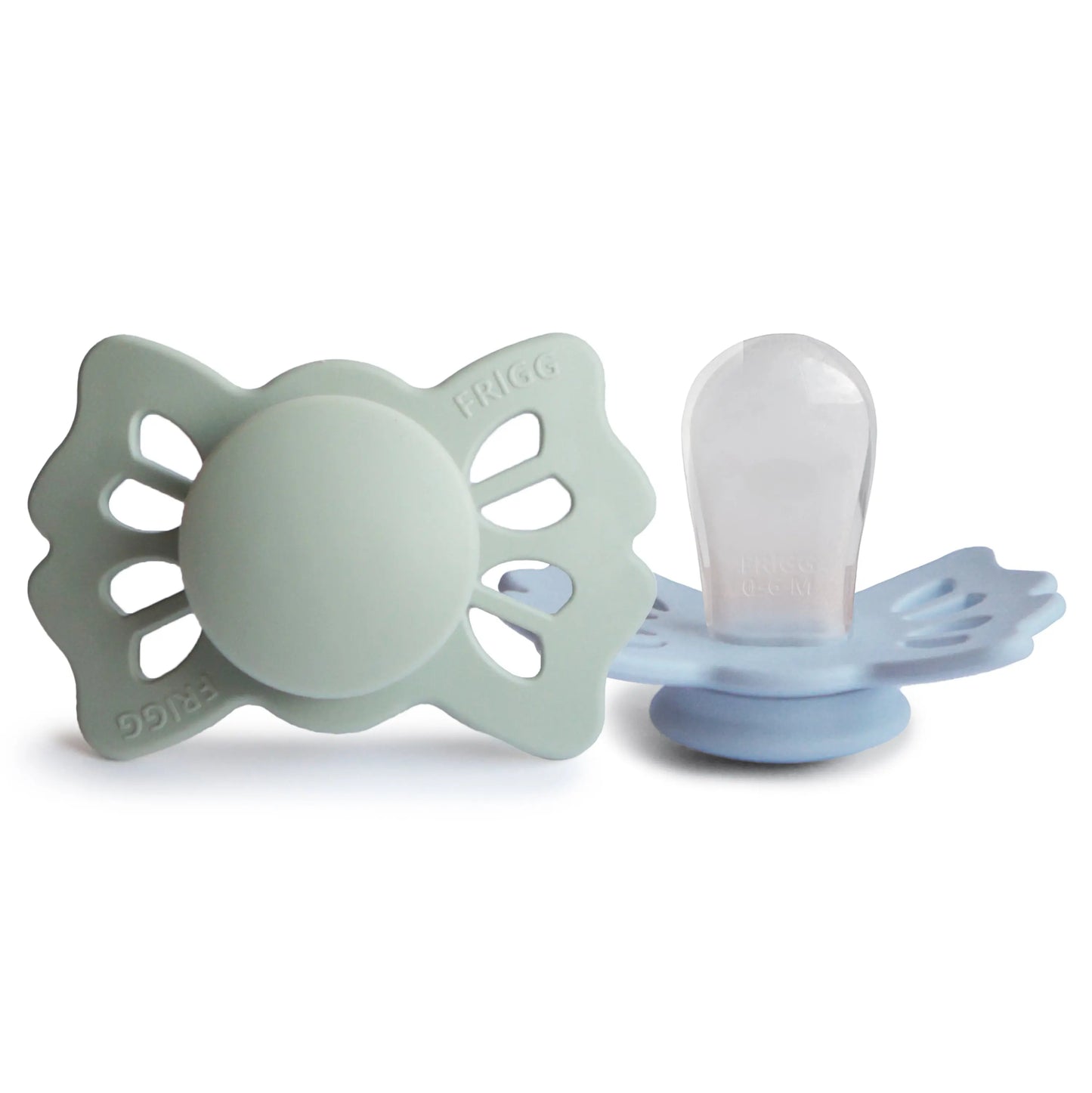 Frigg Lucky Symmetrical Silicone Pacifier 2 Pack 0 to 6 Months Mushie Everetts Place: Online Boutique 16.99